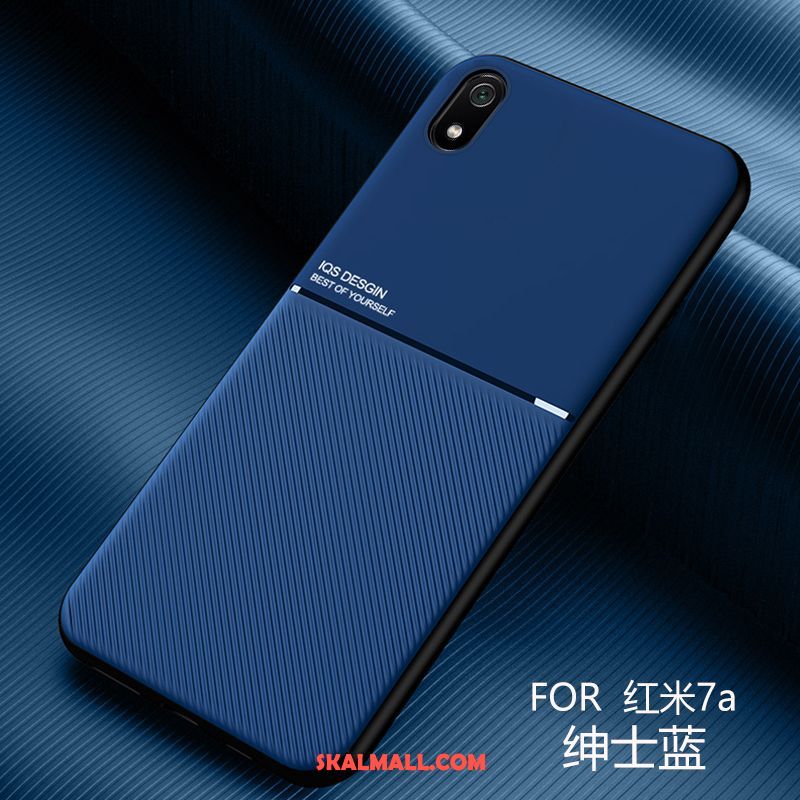 Xiaomi Redmi 7a Skal Nubuck Liten Röd Fallskydd Slim Rea