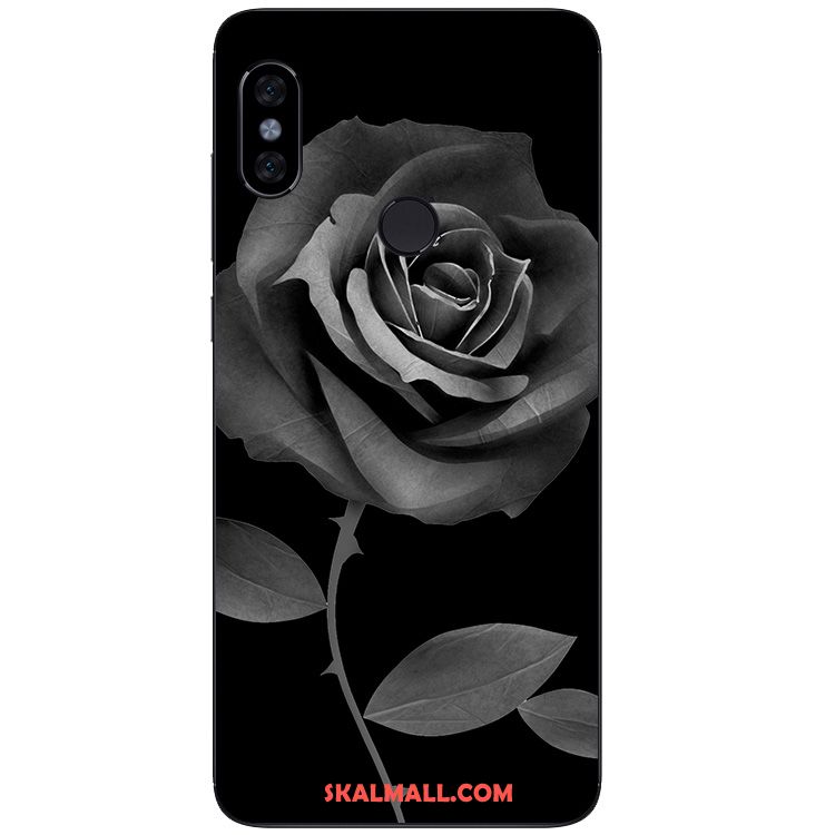 Xiaomi Redmi Note 5 Skal Blommor Konst Vit Enkel Liten Rea