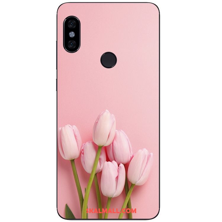 Xiaomi Redmi Note 5 Skal Blommor Konst Vit Enkel Liten Rea