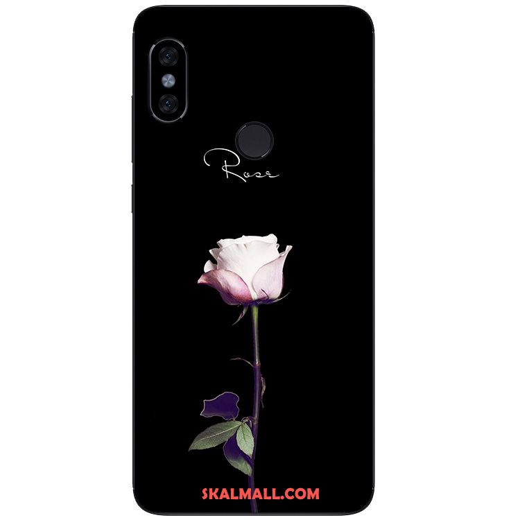 Xiaomi Redmi Note 5 Skal Blommor Konst Vit Enkel Liten Rea