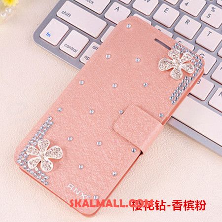 Xiaomi Redmi Note 5 Skal Läderfodral Skydd Rosa Röd Strass Köpa