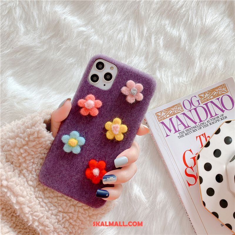 iPhone 11 Pro Max Skal Blommor Skydd Kreativa Vind Purpur Online