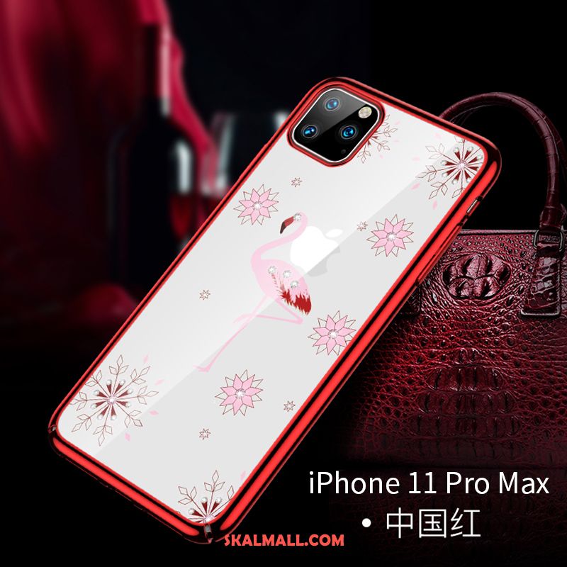 iPhone 11 Pro Max Skal Trend Varumärke Skydd Plating Röd All Inclusive Billig
