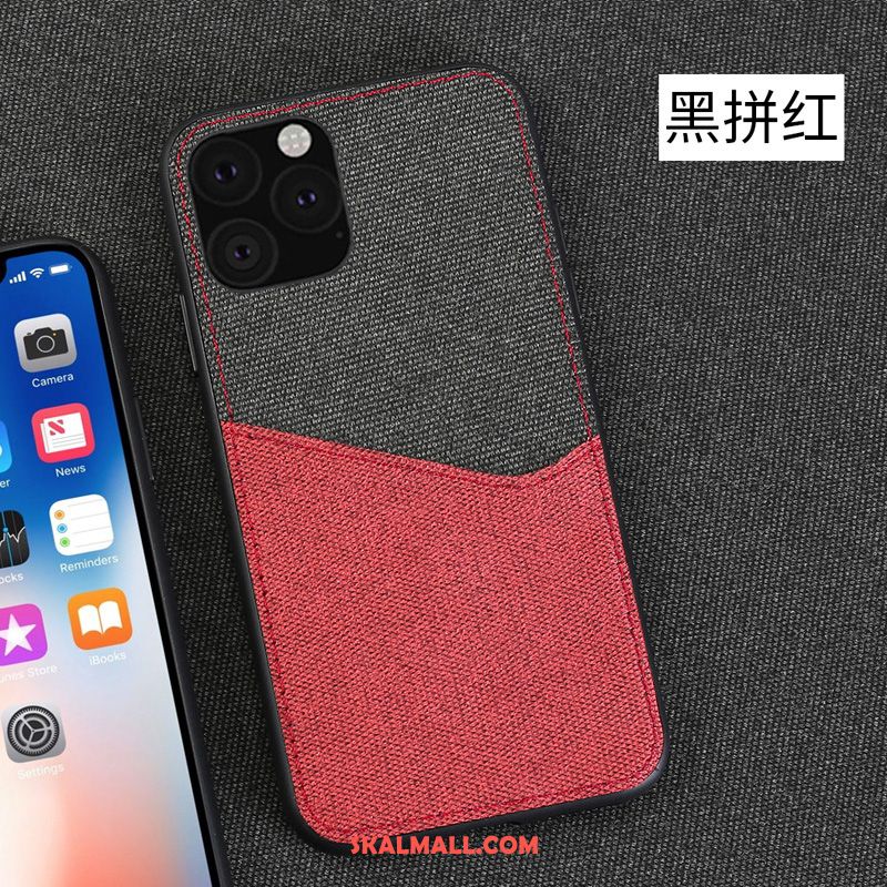 iPhone 11 Pro Skal Trend Varumärke Målarduk Textil Kort Röd Till Salu