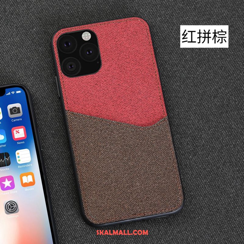 iPhone 11 Pro Skal Trend Varumärke Målarduk Textil Kort Röd Till Salu
