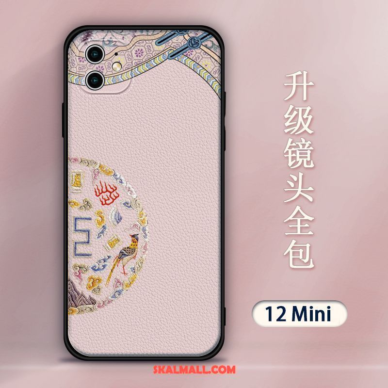 iPhone 12 Mini Skal Lättnad Broderi Kinesisk Stil Hängsmycken All Inclusive Online
