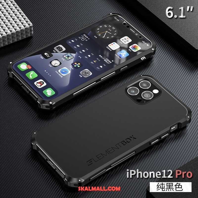 iPhone 12 Pro Skal Silikon Metall Blå Ny Skydd Köpa