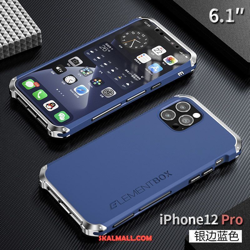 iPhone 12 Pro Skal Silikon Metall Blå Ny Skydd Köpa