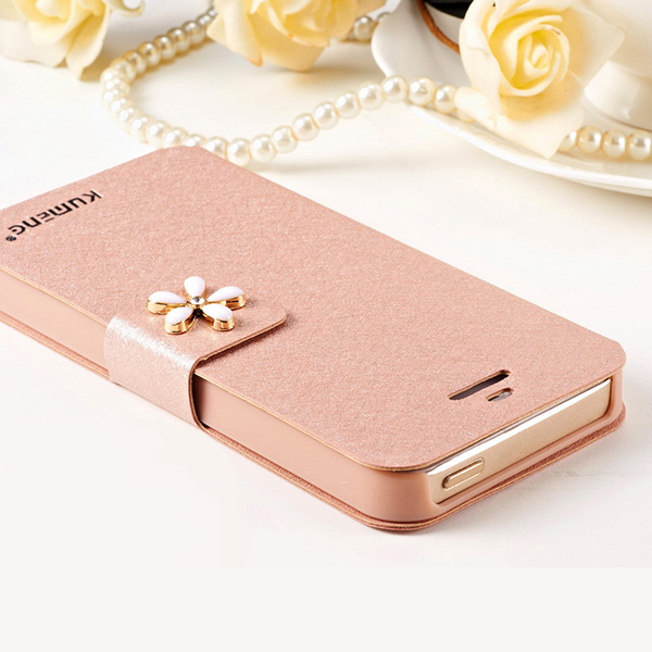 iPhone 5 / 5s Skal Lyxiga Support Mobil Telefon Clamshell Fallskydd Butik