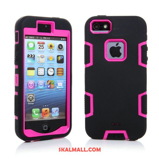 iPhone 5 / 5s Skal Personlighet Rosa Tjock Dubbel Ny Fodral Rea