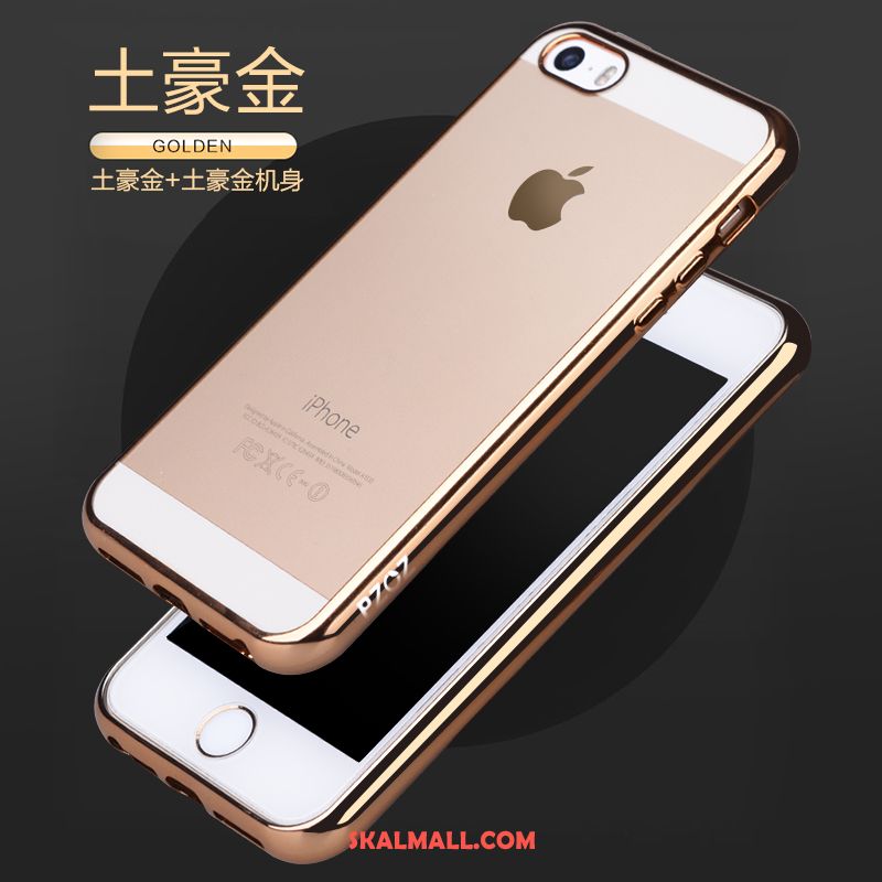 iPhone 5 / 5s Skal Silikon Enkel Mjuk Guld Plating Fodral Billigt