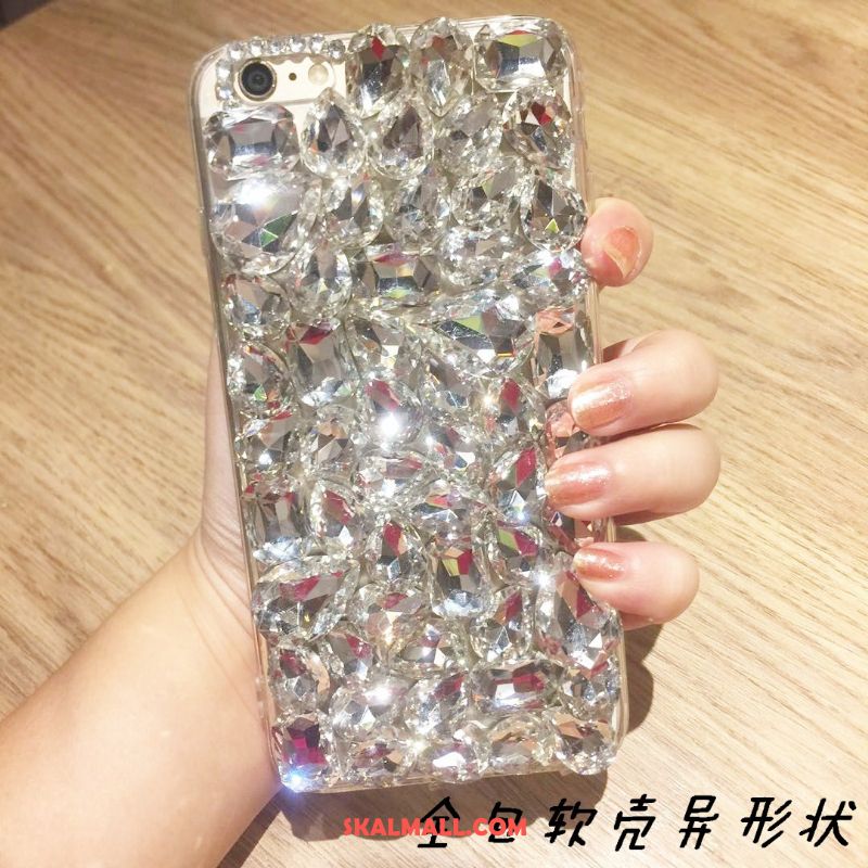 iPhone 6 / 6s Plus Skal Mjuk Blommor Med Strass Ny Mobil Telefon Billigt