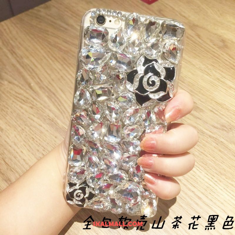 iPhone 6 / 6s Plus Skal Mjuk Blommor Med Strass Ny Mobil Telefon Billigt