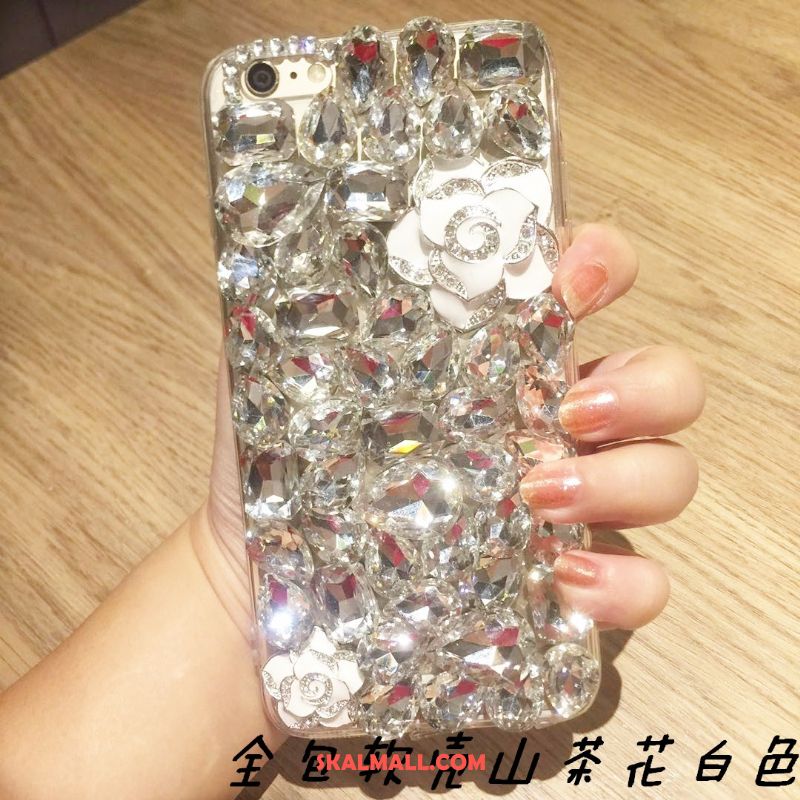 iPhone 6 / 6s Plus Skal Mjuk Blommor Med Strass Ny Mobil Telefon Billigt