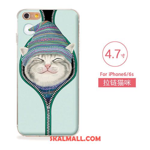 iPhone 6 / 6s Skal Hängsmycken Katt Mjuk Vacker Blå Fodral Butik