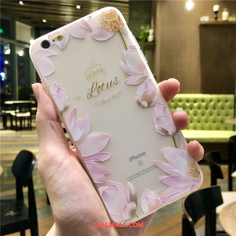 iPhone 6 / 6s Skal Mobil Telefon Blommor Skydd Rosa Mjuk Rea