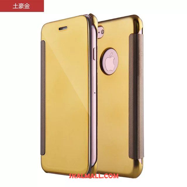 iPhone 6 / 6s Skal Skydd Guld Plating Läderfodral Mobil Telefon Billig
