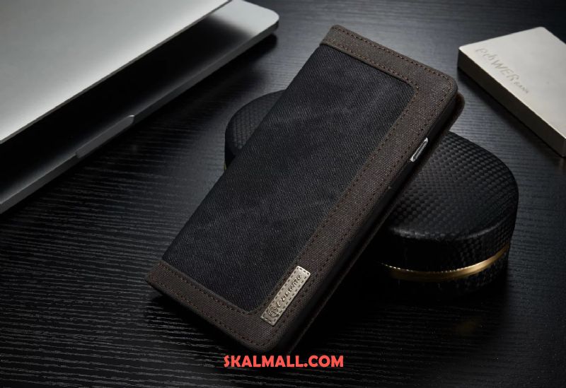 iPhone 6 / 6s Skal Täcka Denim Läderfodral Business Kaki Fodral Rea