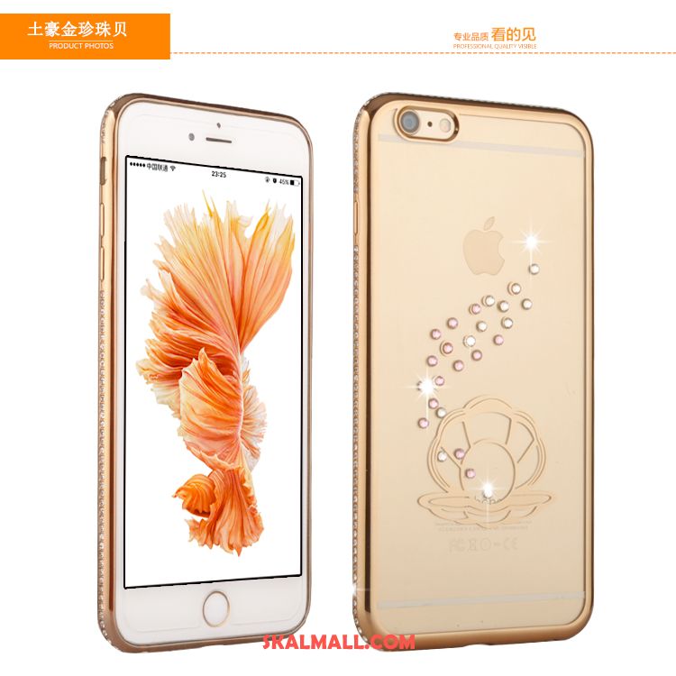 iPhone Se Skal Skydd Mobil Telefon Transparent Elegant Guld Fodral Online