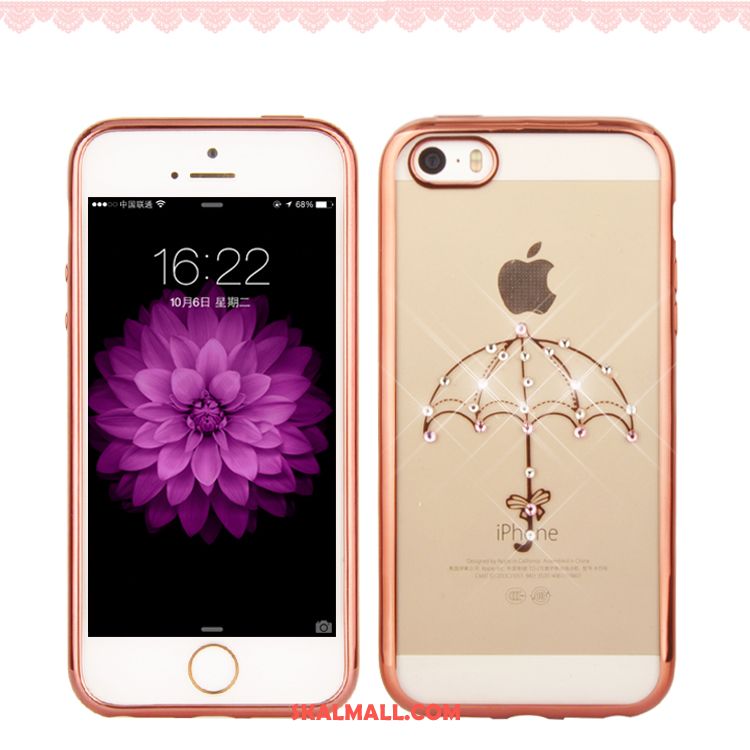 iPhone Se Skal Skydd Mobil Telefon Transparent Elegant Guld Fodral Online