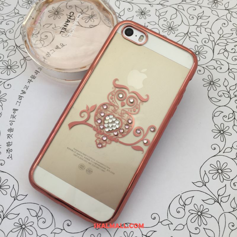 iPhone Se Skal Skydd Mobil Telefon Transparent Elegant Guld Fodral Online