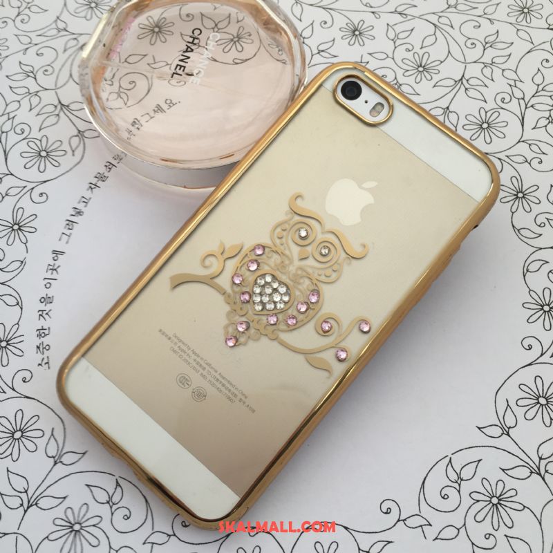 iPhone Se Skal Skydd Mobil Telefon Transparent Elegant Guld Fodral Online