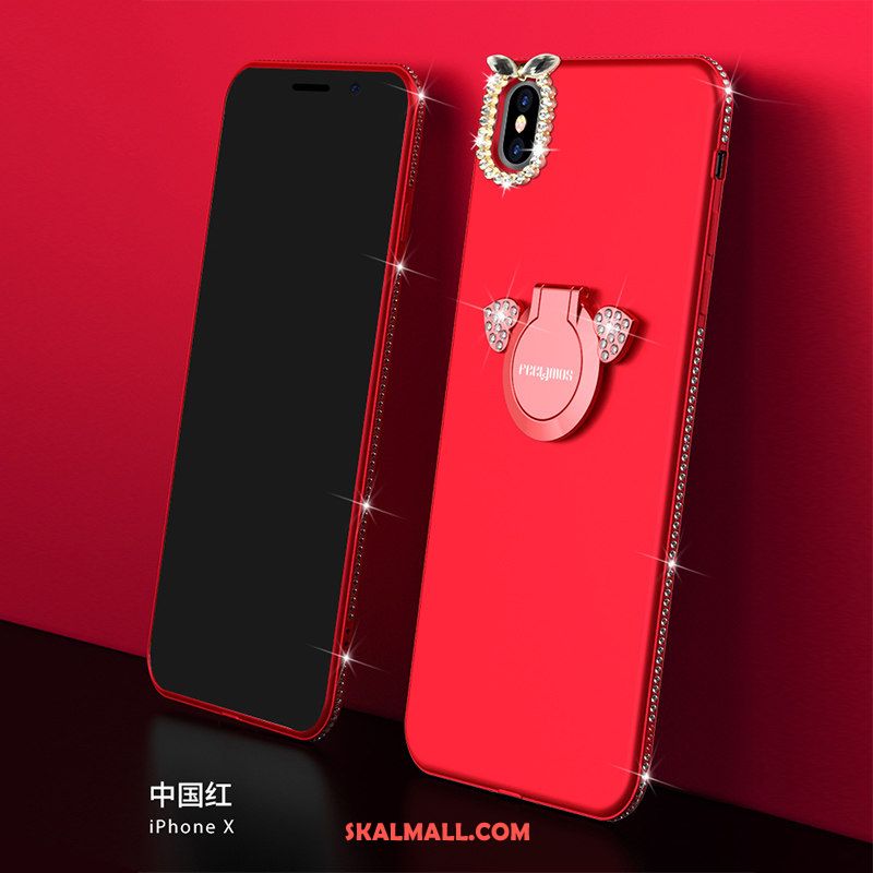 iPhone X Skal Silikon Röd Kreativa Skydd Lyxiga Billiga