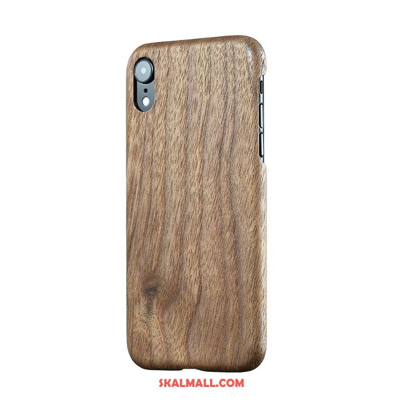 iPhone Xr Skal Brun Wood Slim Mobil Telefon Skydd Billiga