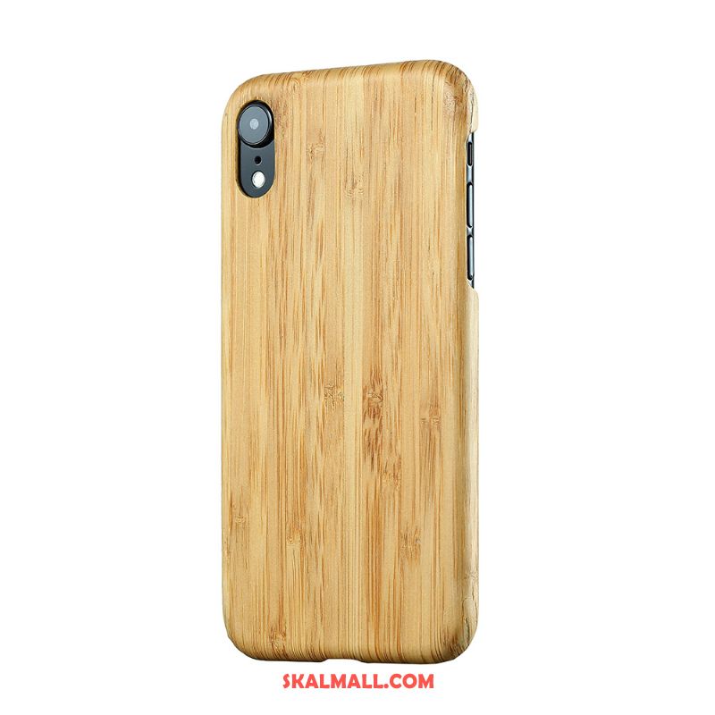 iPhone Xr Skal Brun Wood Slim Mobil Telefon Skydd Billiga