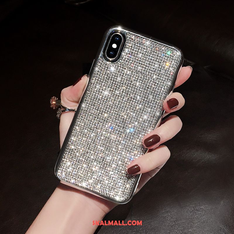 iPhone Xs Max Skal All Inclusive Strass Ny Mobil Telefon Silver Billiga