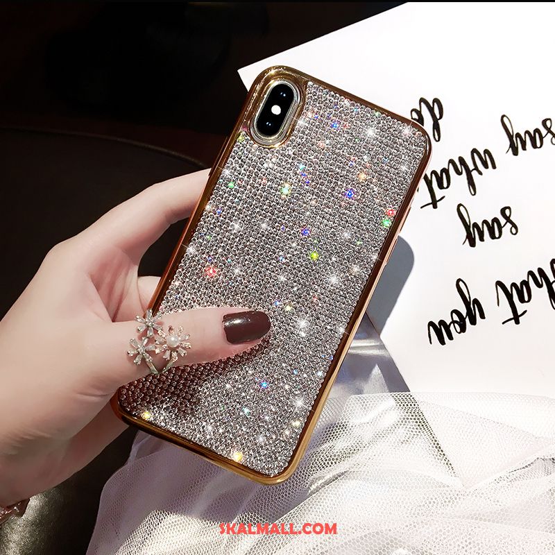 iPhone Xs Max Skal All Inclusive Strass Ny Mobil Telefon Silver Billiga