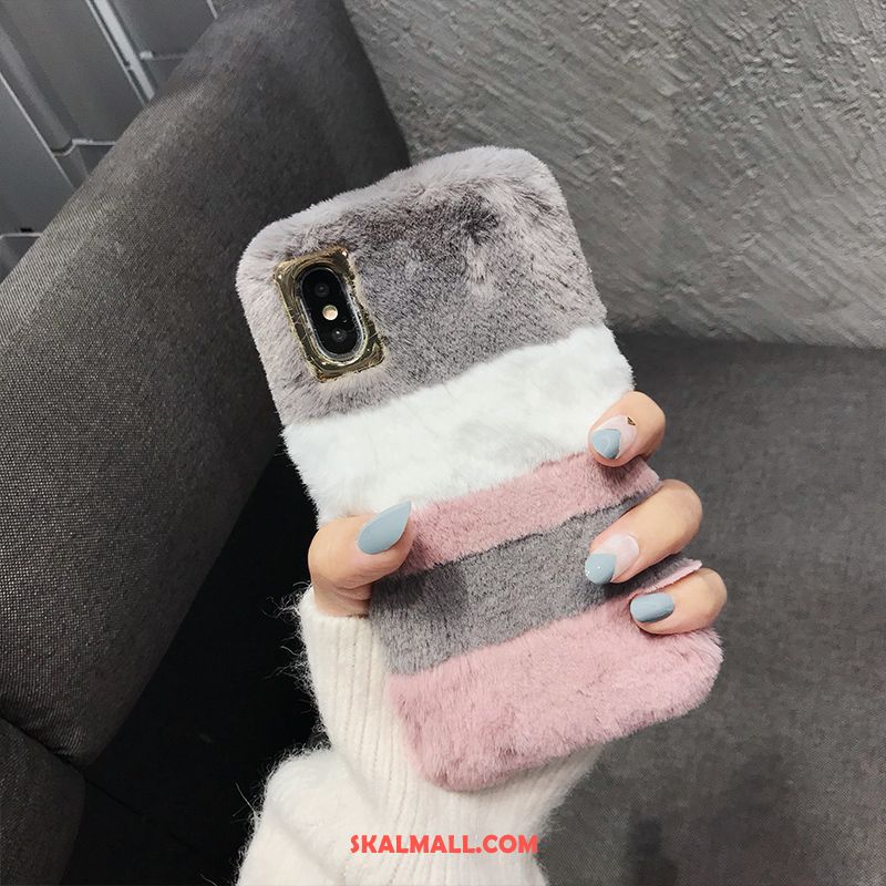 iPhone Xs Max Skal Fallskydd Mobil Telefon Randig Rosa Elegant Online