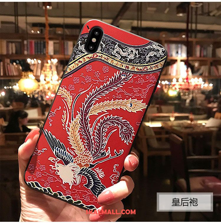 iPhone Xs Max Skal Kinesisk Stil Mobil Telefon Palats Röd Cherry På Nätet