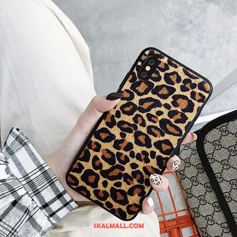 iPhone Xs Max Skal Leopard All Inclusive Mobil Telefon Korta Svart Fodral Online