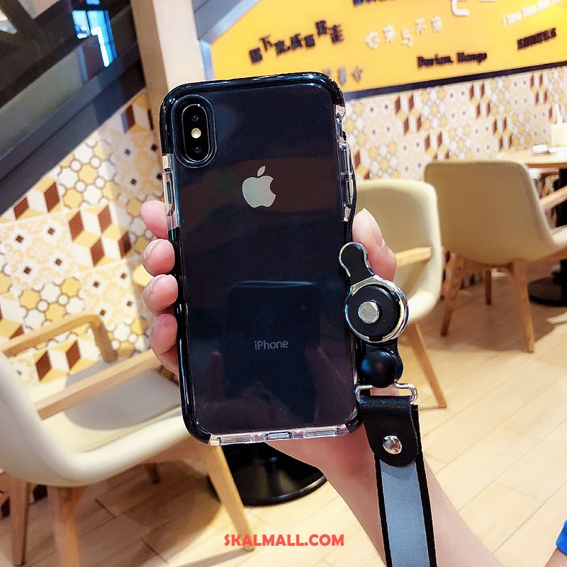 iPhone Xs Max Skal Mobil Telefon Par Enkel Transparent Fallskydd Fodral Billigt