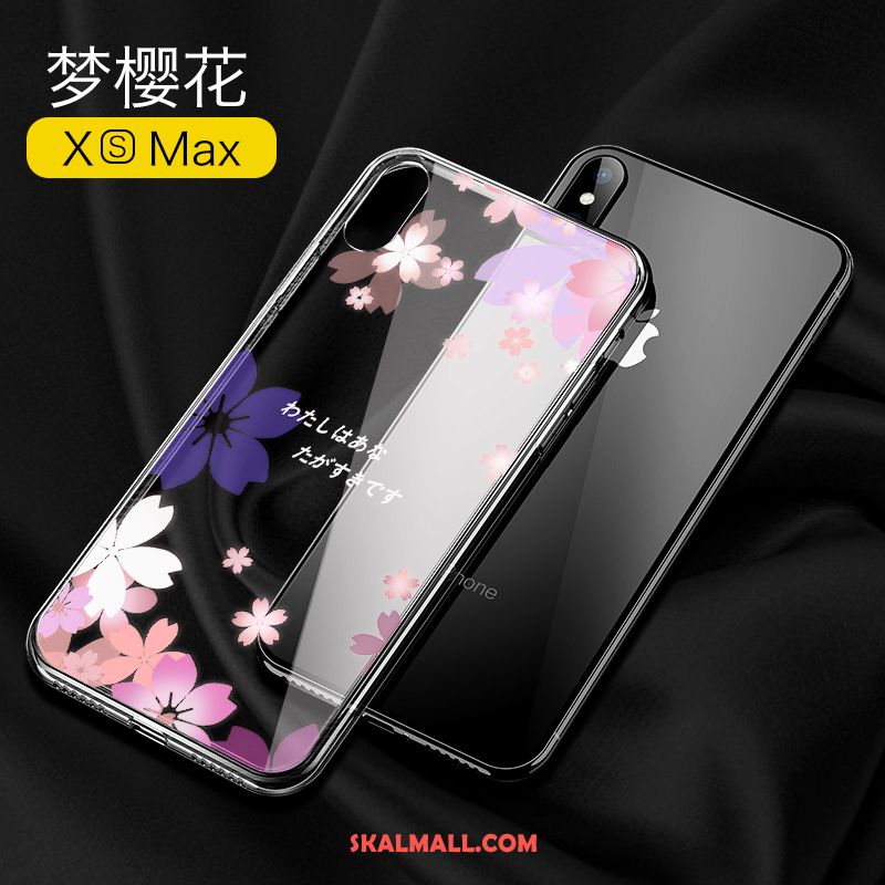 iPhone Xs Max Skal Personlighet Fallskydd Mobil Telefon Transparent Glas Fodral Billig