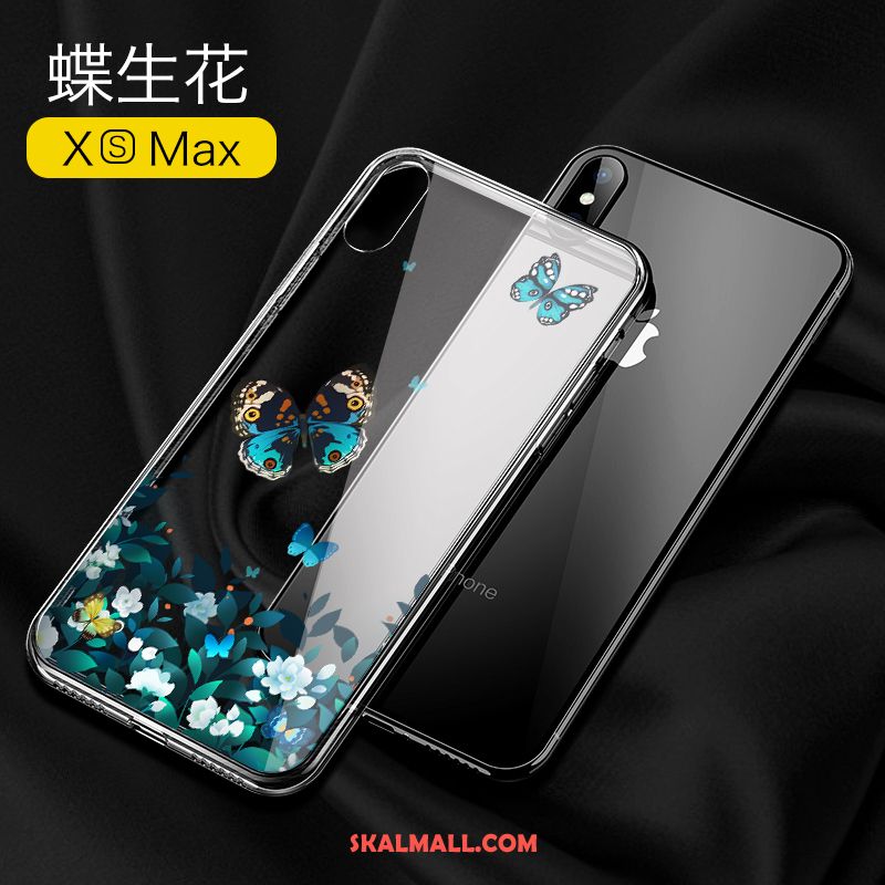 iPhone Xs Max Skal Personlighet Fallskydd Mobil Telefon Transparent Glas Fodral Billig