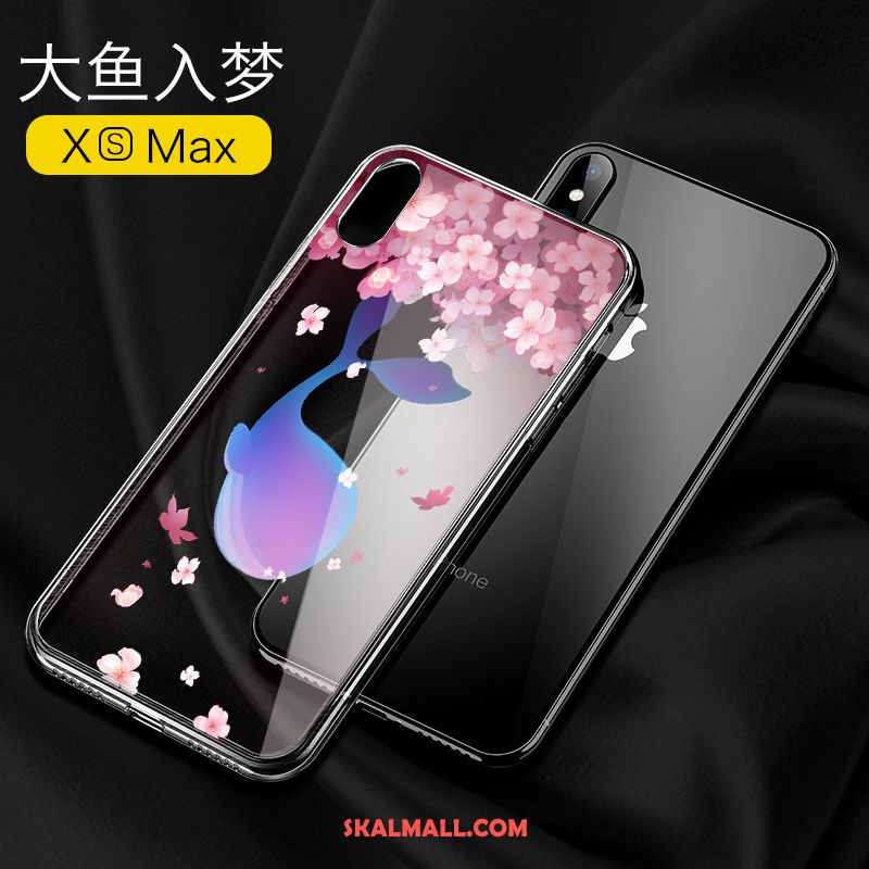 iPhone Xs Max Skal Personlighet Fallskydd Mobil Telefon Transparent Glas Fodral Billig