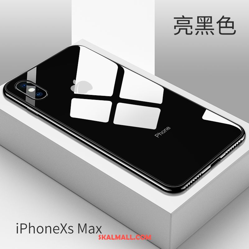 iPhone Xs Max Skal Silikon Glas Slim Mobil Telefon Vit Billigt