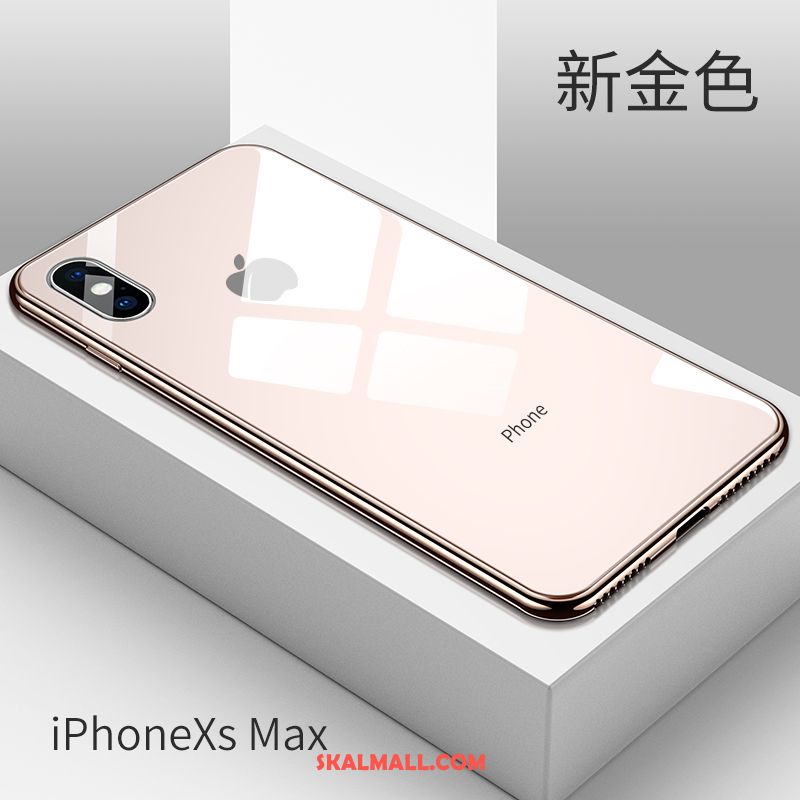 iPhone Xs Max Skal Silikon Glas Slim Mobil Telefon Vit Billigt