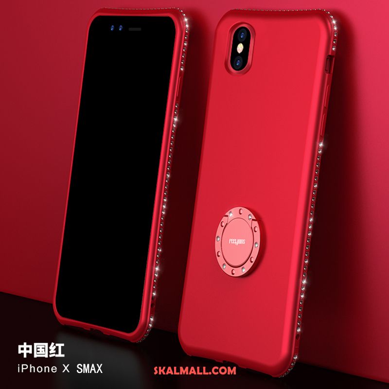 iPhone Xs Max Skal Silikon Trend Varumärke Ring Net Red Fallskydd Köpa