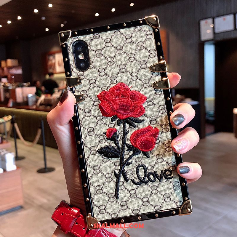 iPhone Xs Max Skal Skydd Blommor Fallskydd Silikon Mobil Telefon Billig