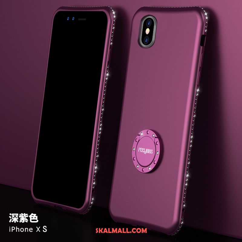 iPhone Xs Skal Net Red Purpur Nubuck Kreativa Silikon Till Salu