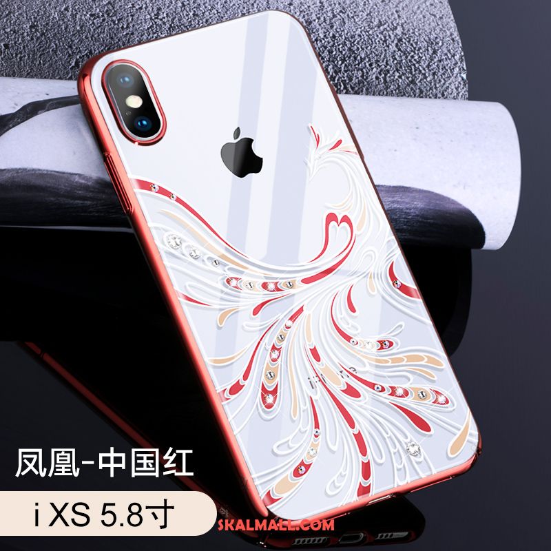 iPhone Xs Skal Par Plating Transparent Mobil Telefon Lyxiga Fodral Rabatt