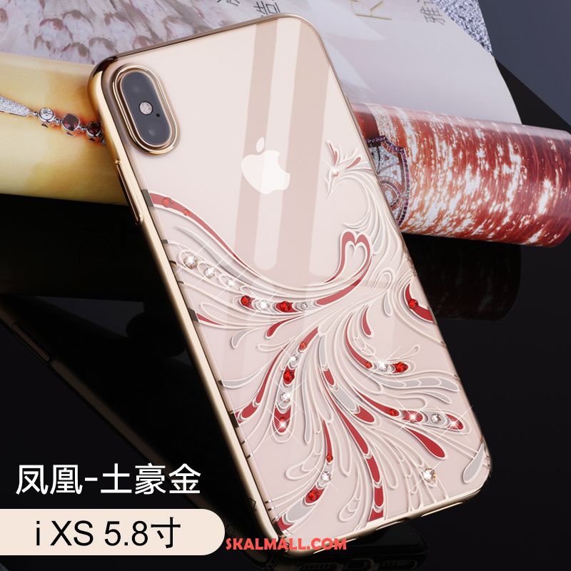 iPhone Xs Skal Par Plating Transparent Mobil Telefon Lyxiga Fodral Rabatt