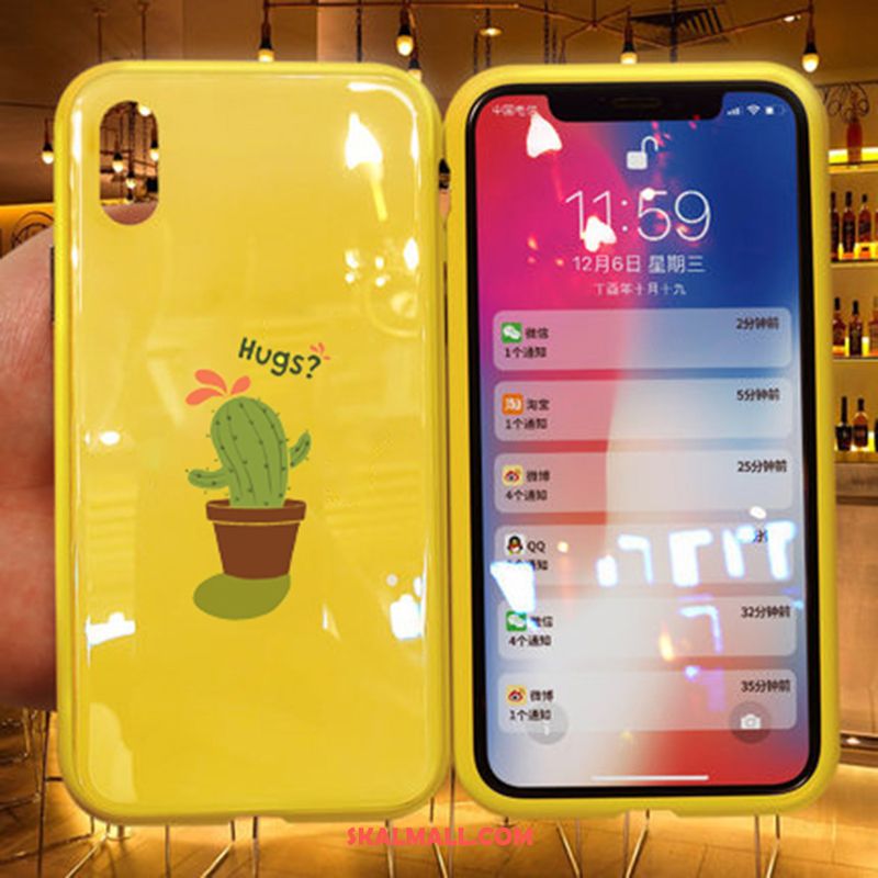 iPhone Xs Skal Tecknat Transparent Ny Gul Magnetic Fodral Online