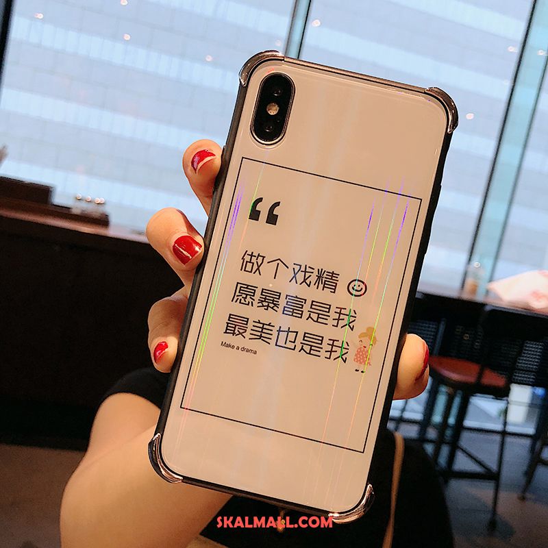 iPhone Xs Skal Transparent Net Red Glas Silikon Mobil Telefon Till Salu