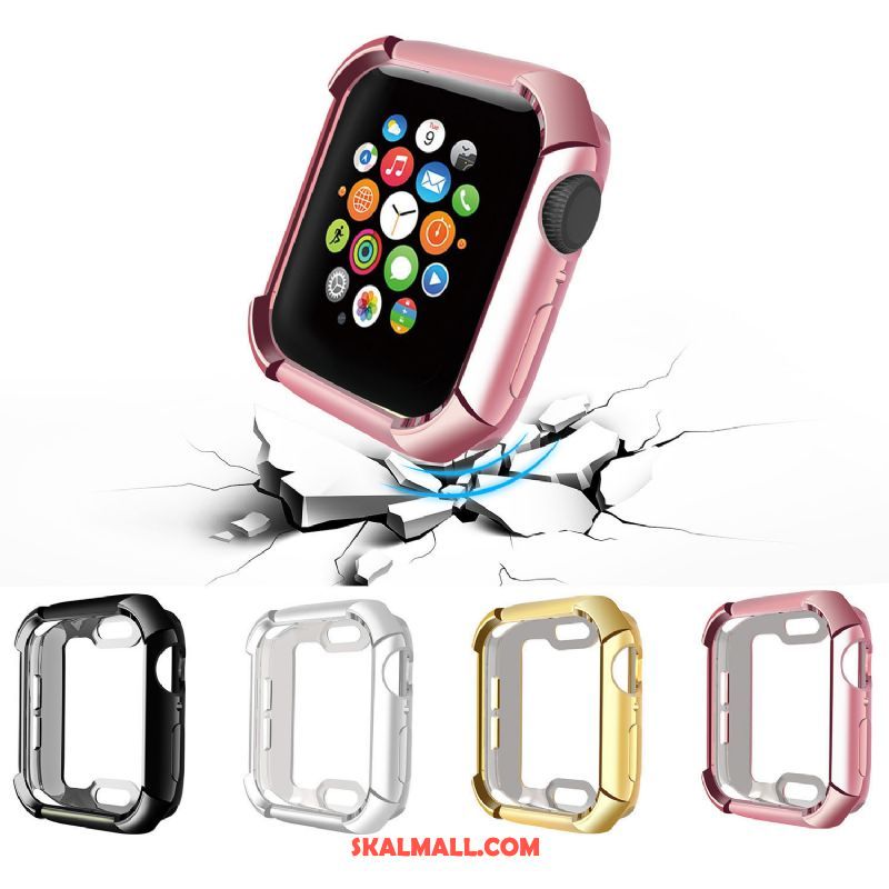 Apple Watch Series 4 Skal Silikon Plating Cow Skydd Tillbehör Fodral Billigt