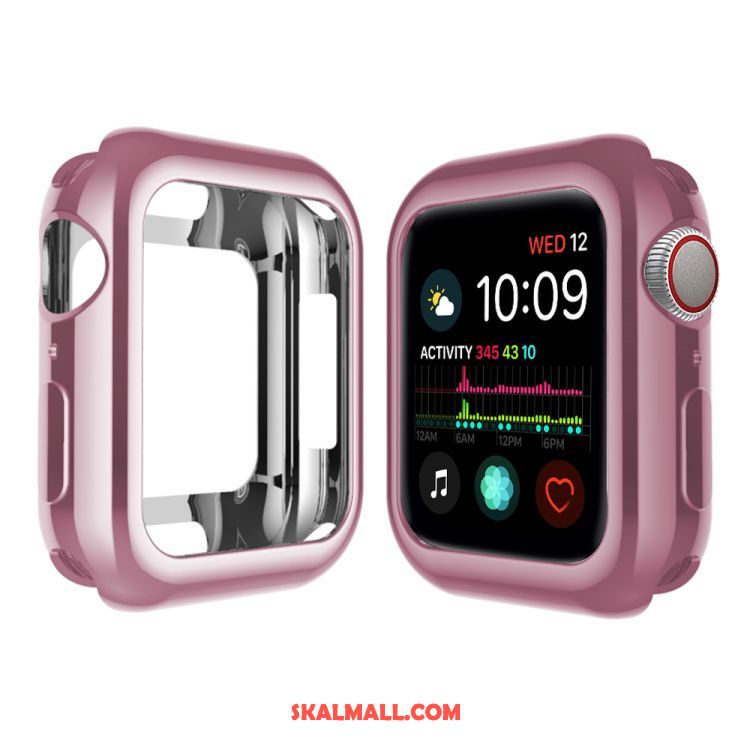 Apple Watch Series 5 Skal Hemming Skydd Rosa Mjuk Pu Billigt