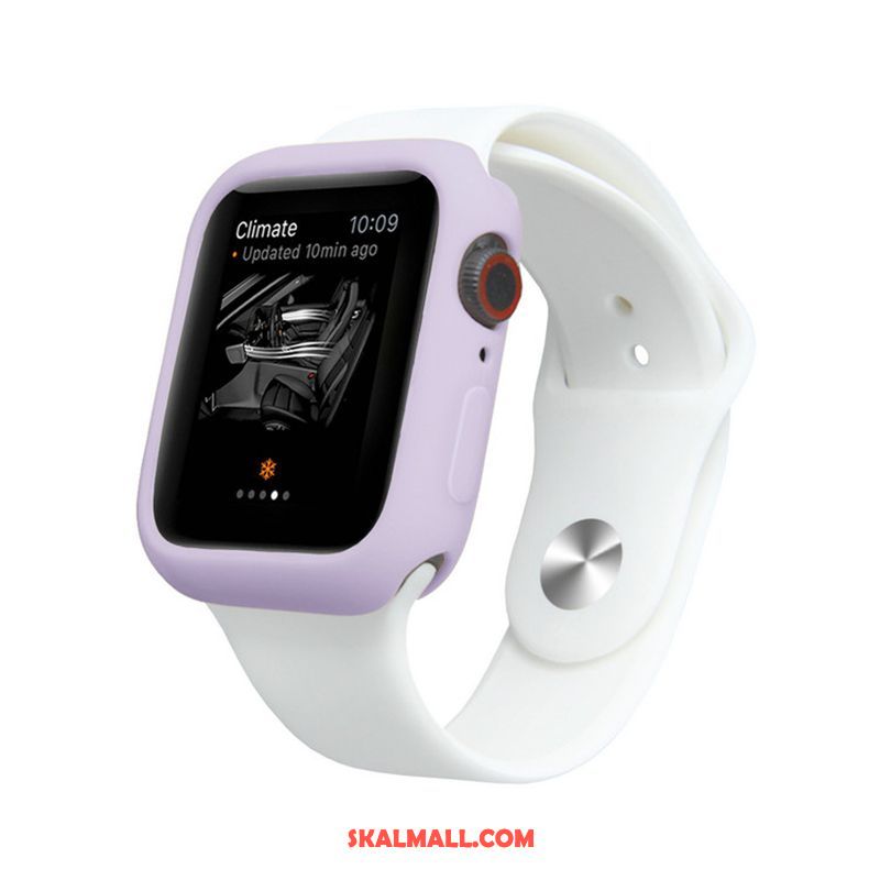 Apple Watch Series 5 Skal Mjuk Candy Färg Purpur Silikon All Inclusive Fodral Rea